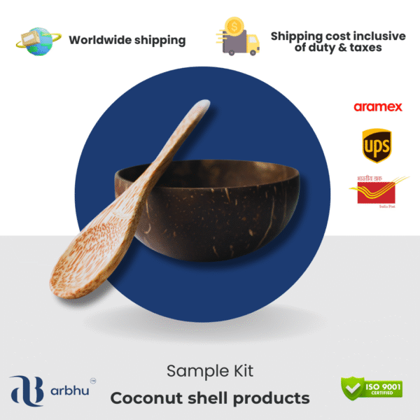 Coconut Shells Bowls and Cups - Sample Set