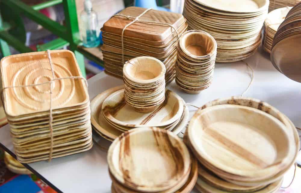 eco-friendly palm leaf plates