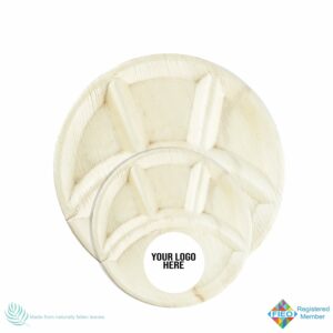 round palm leaf compartment plate