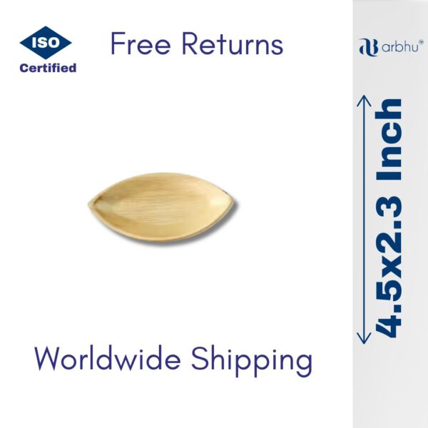 4.5x2.3 Inch Areca Palm Leaf Eye Plate - 500 pieces (50×10)
