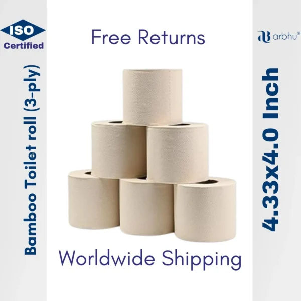 Bamboo Toilet Roll Pack of 12 Rolls - 108 pieces (12*9)