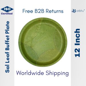 12 Inch sal leaf buffet plate - 300pieces (25×12)