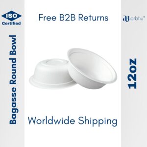 12oz Bagasse round bowl - 1000 pieces (50×20)