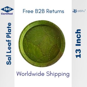 13 Inch sal leaf plate(Kraftsheet) - 300pieces (25×12)