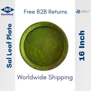 16 Inch sal leaf plate(Kraftsheet) - 250pieces (25×10)