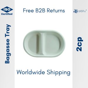 Bagasse 2CP Tray- 1000pieces (50×20)