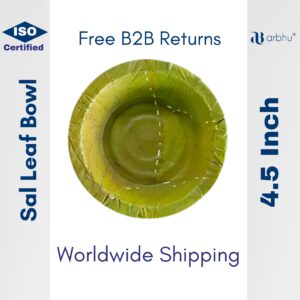 4.5 Inch sal leaf bowl(Kraftsheet) - 3125 pieces (25×125)