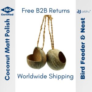 Coconut shell bird feeder- 6pieces (1×6)