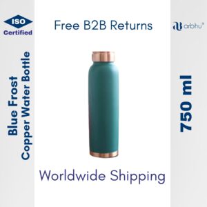 750ml Blue Frost Copper Water Bottle - 32pieces (1×32)