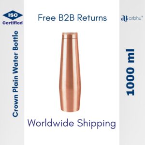 1000ml CROWN Plain Copper Water Bottle - 32pieces (1×32)