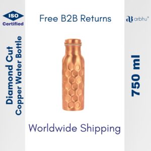 750ml Diamond Cut Copper Water Bottle - 32pieces (1×32)
