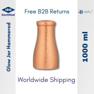 1000ml GlowJar HMD Copper Water Bottle - 32pieces (1×32)