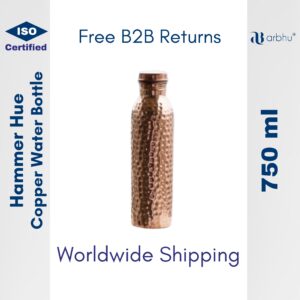 750ml Hammer Hue Copper Water Bottle - 32pieces (1×32)