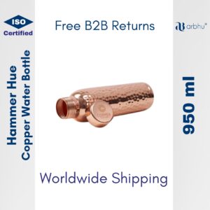 950ml Hammer Hue Copper Water Bottle - 32pieces (1×32)