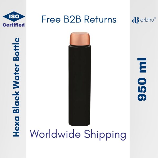 950ml HEXA Black Copper Water Bottle - 32pieces (1×32)