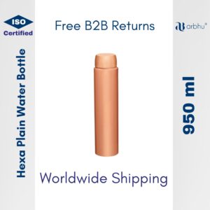 950ml HEXA Plain Copper Water Bottle - 32pieces (1×32)