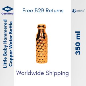 350ml Lil' Copper Hammered Copper Water Bottle- 75pieces (1×75)