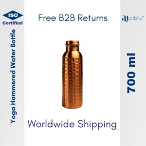 700ml YOGA Hammered Copper Water Bottle - 32pieces (1×32)