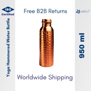 950ml YOGA Hammered Copper Water Bottle - 32pieces (1×32)