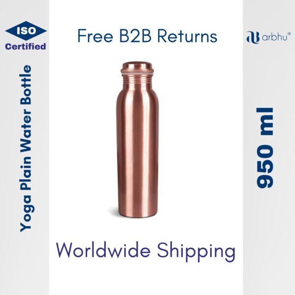 950ml YOGA Plain Copper Water Bottle - 32pieces (1×32)