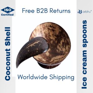 Coconut shell ice cream spoons- 500 pieces (1×500)