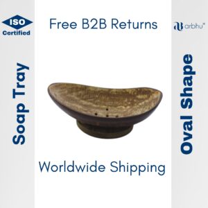 Oval shape coconut shell soap tray- 80 pieces (1×80)