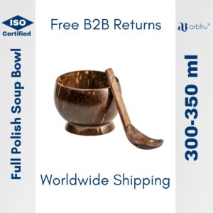 300-350ml coconut shell soup bowl- 40 pieces (1×40)