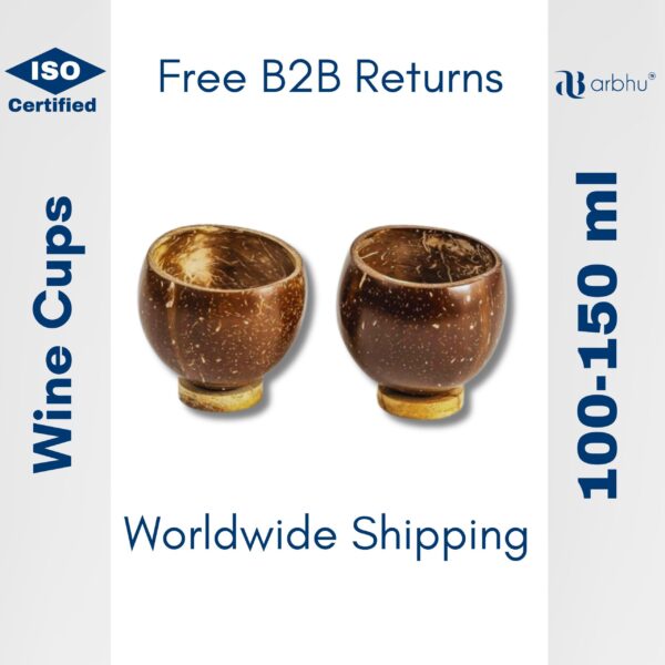 100-150ml  coconut shell wine cups- 55 pieces (1×55)