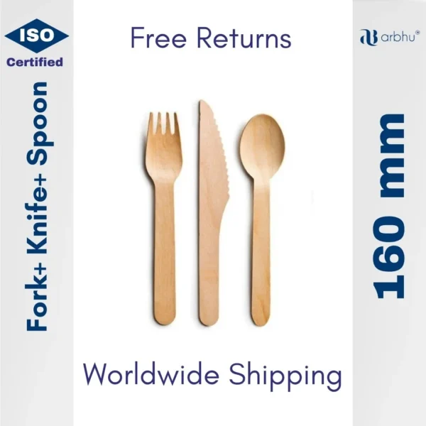 Birchwood Spoon, fork and knife combo